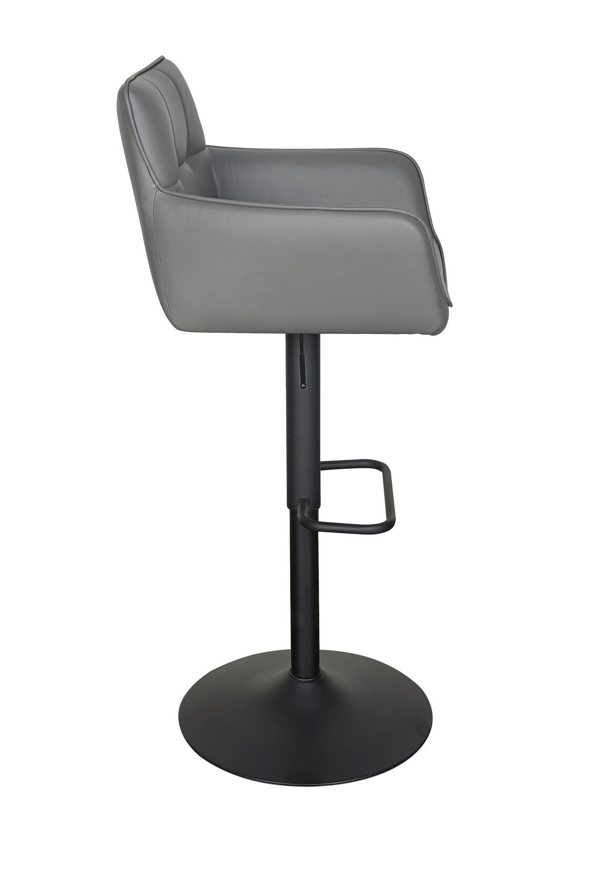 BARHOCKER in Grau, Schwarz  - Schwarz/Grau, MODERN, Textil/Metall (54,5/91/113/51,5cm) - Livetastic
