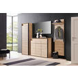 GARDEROBE 4-teilig  in 248/200/38 cm  - Schwarz/Eiche Artisan, KONVENTIONELL, Glas/Holzwerkstoff (248/200/38cm) - Voleo