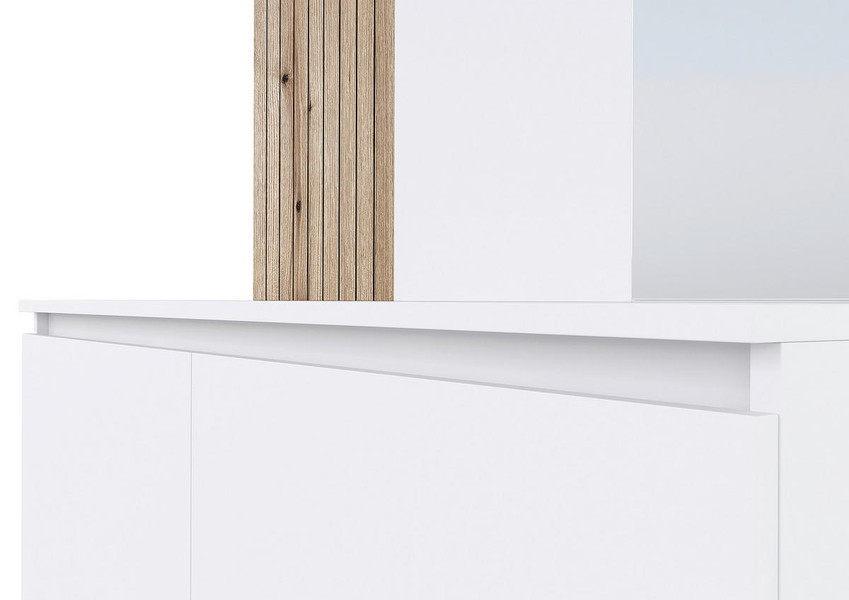 ŠATNA, 120/200/36,6 cm - bílá/barvy dubu, Konvenční, kompozitní dřevo (120/200/36,6cm) - Carryhome