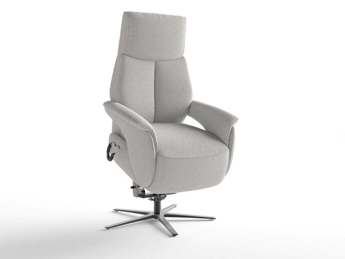 RELAXSESSEL Textil Silberfarben  - Silberfarben/Schwarz, Basics, Textil/Metall (75/110/85cm) - Sit & More