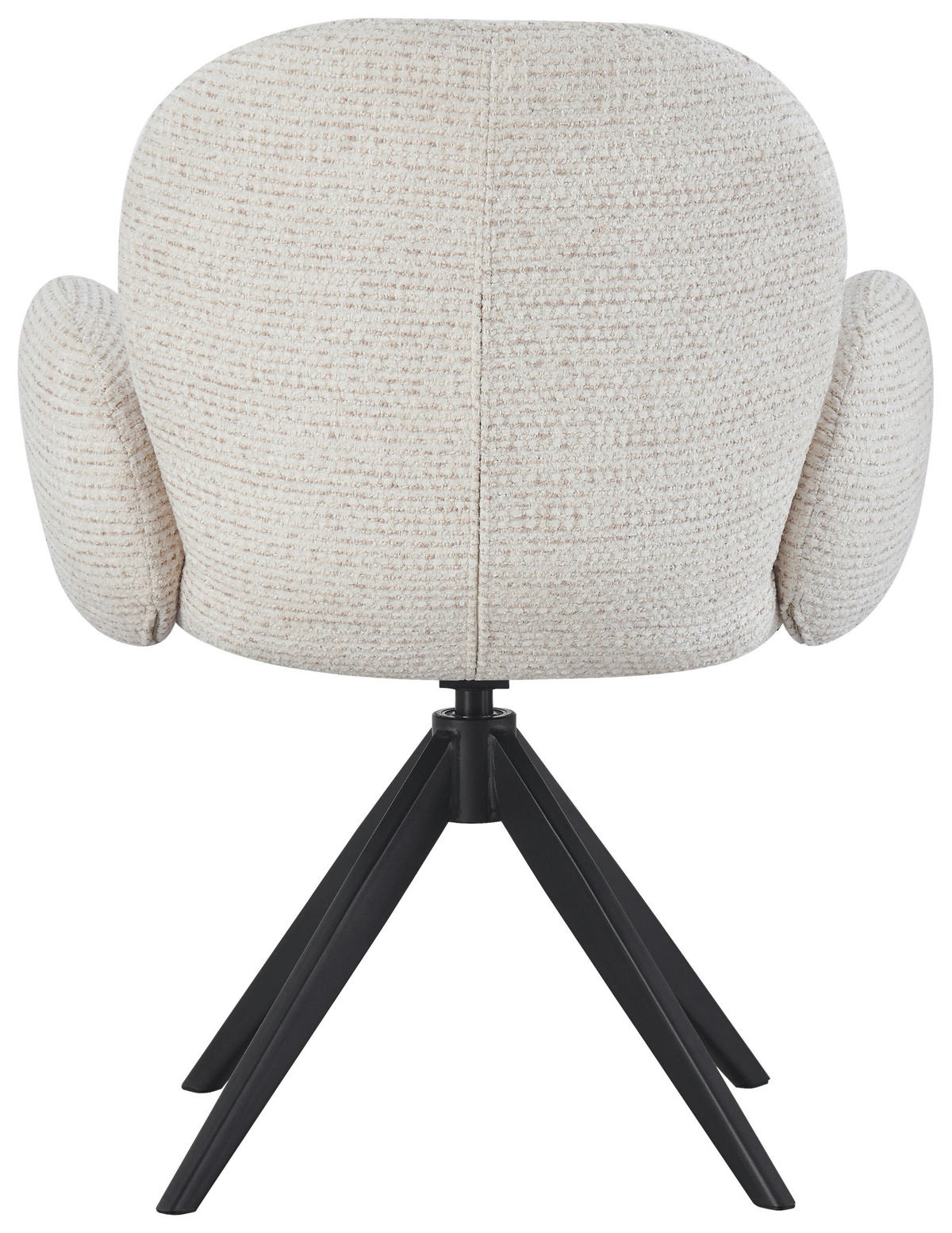 ARMLEHNSTUHL  in Eisen Webstoff  - Beige/Schwarz, Design, Textil/Metall (63/87/65cm) - Novel