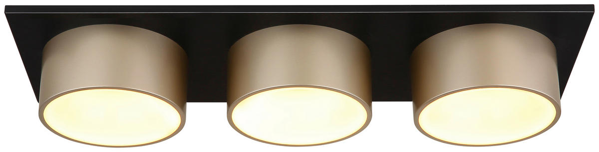 DECKENLEUCHTE 58/20/11 cm  - Champagner/Schwarz, Trend, Kunststoff/Metall (58/20/11cm) - Collet's Monde