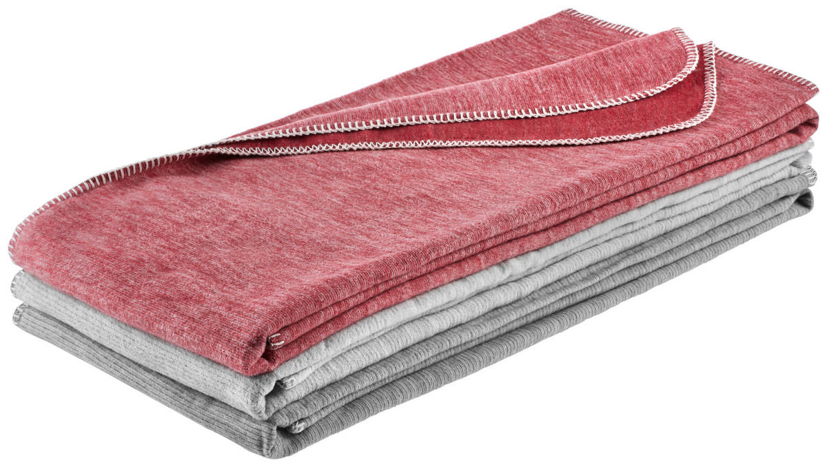TANKA ODEJA 140/200 cm rdeča  - rdeča, Basics, tekstil (140/200cm) - Bio:Vio