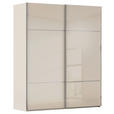SCHWEBETÜRENSCHRANK 162/223/68 cm 2-türig Champagner  - Chromfarben/Champagner, KONVENTIONELL, Glas/Holzwerkstoff (162/223/68cm) - Novel