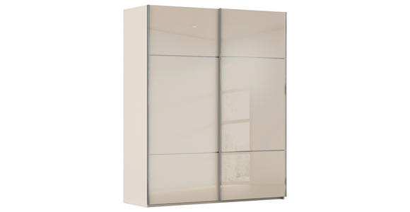 SCHWEBETÜRENSCHRANK 162/223/68 cm 2-türig Champagner - Chromfarben/Champagner, KONVENTIONELL, Glas/Holzwerkstoff (162/223/68cm) - Novel