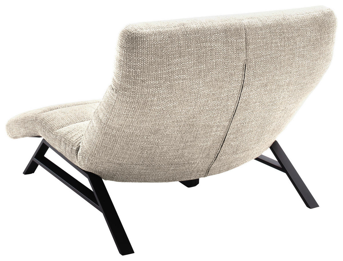 RELAXLIEGE Chenille Platinfarben  - Platinfarben/Schwarz, Design, Textil/Metall (120/54-113/158-198cm) - Pure Home Lifestyle