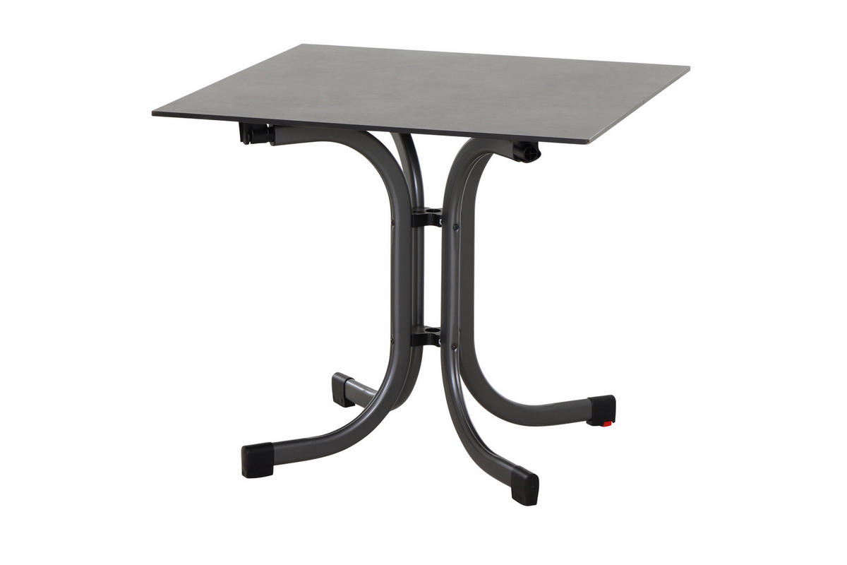 GARTENGARNITUR 5-teilig Stahl  - Rot, Basics, Kunststoff/Metall (80/80/80cm) - Siena Garden