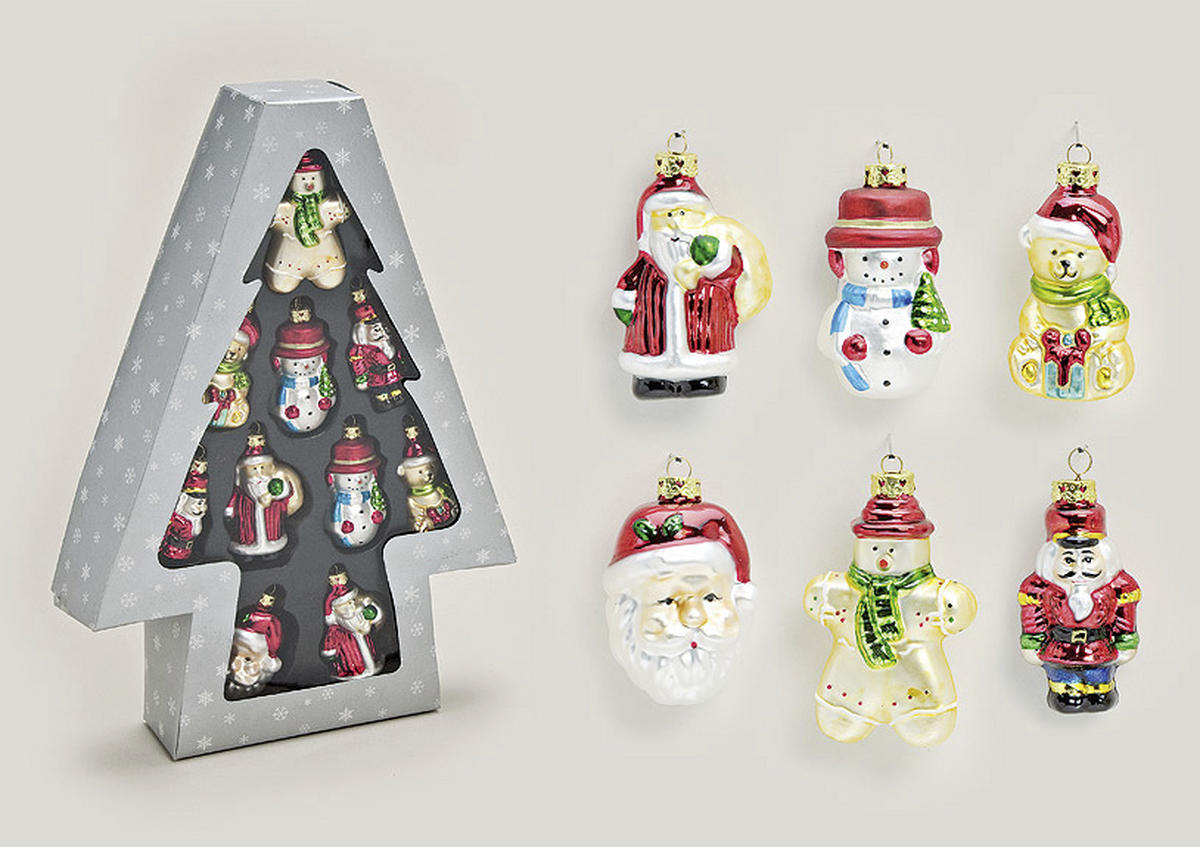 CHRISTBAUMANHÄNGER  - Multicolor, Basics, Glas - X-Mas