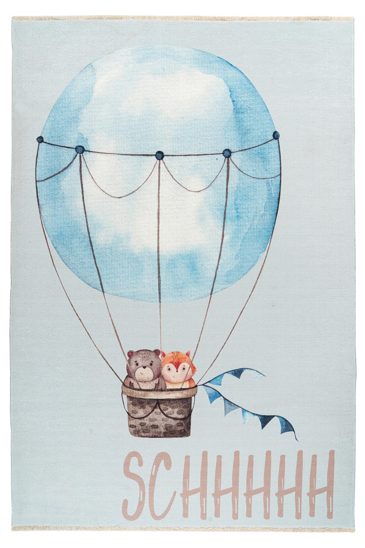 Obsession Kinderteppich My Greta Grau, Weiß, Hellblau 115x170 cm
