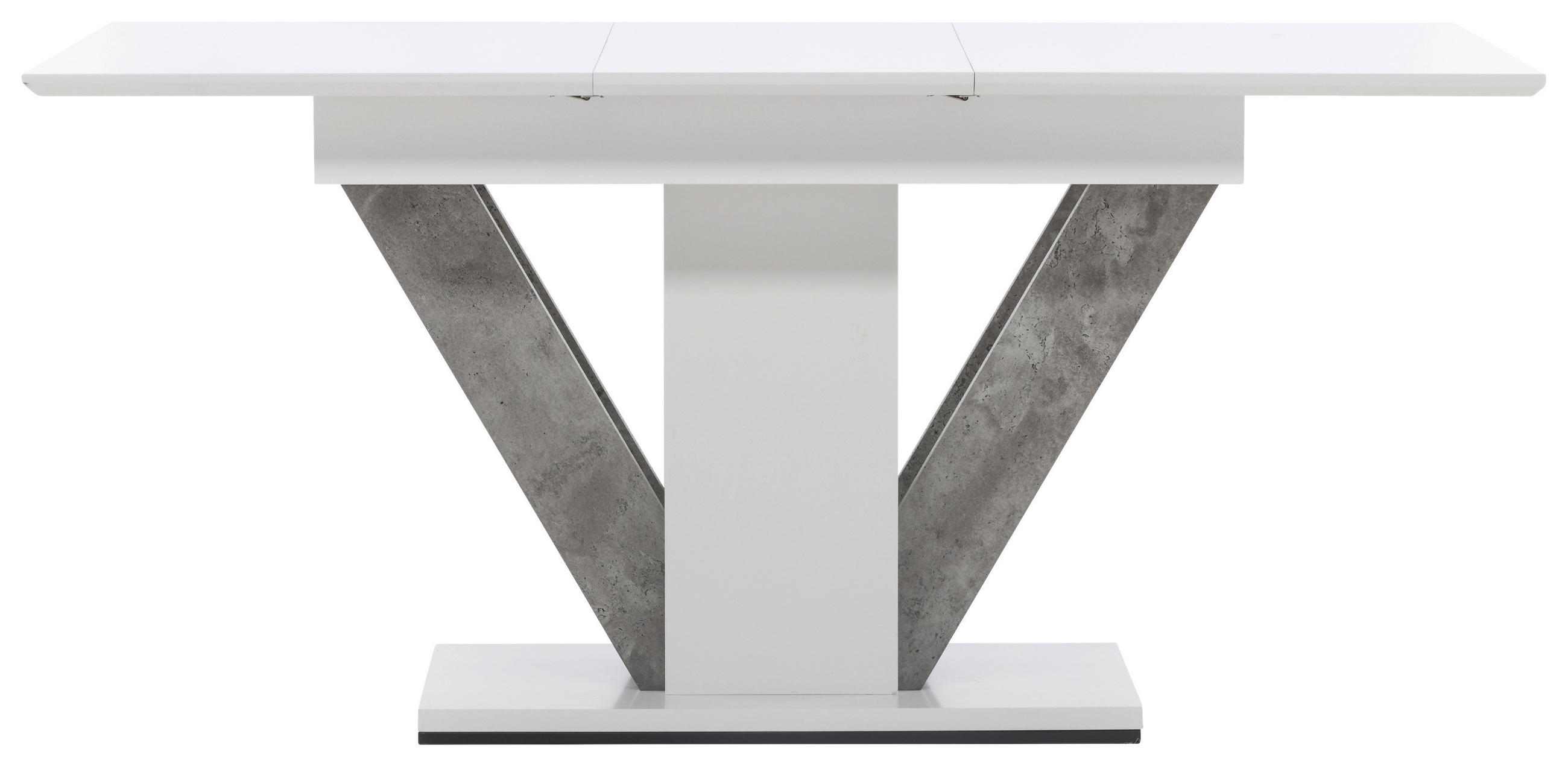 ESSTISCH furniert rechteckig Grau, Weiß  - Weiß/Grau, Design, Holz/Holzwerkstoff (120/80/76cm) - Livetastic
