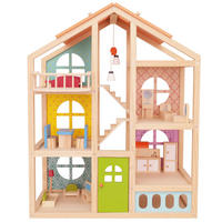 PUPPENHAUS  - Hellbraun, Basics, Holz (60/30/73cm)