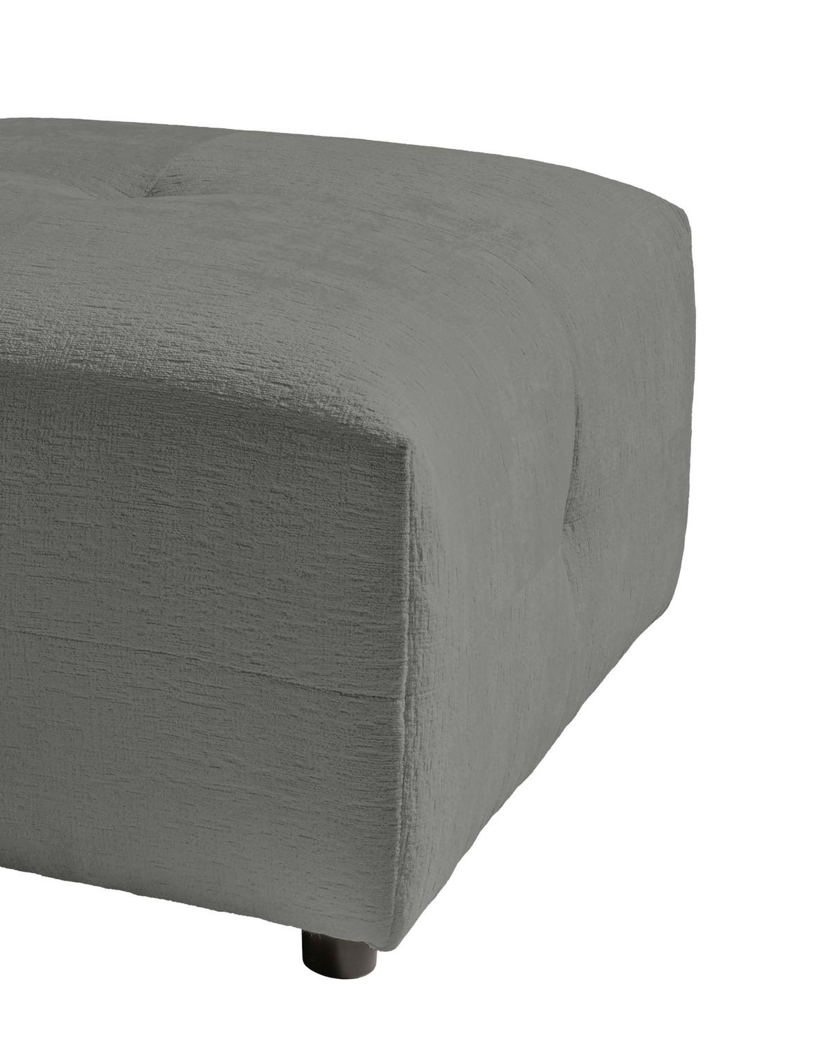 HOCKER in Textil Graubraun  - Graubraun/Schwarz, Design, Kunststoff/Textil (72/44/72cm) - Livetastic