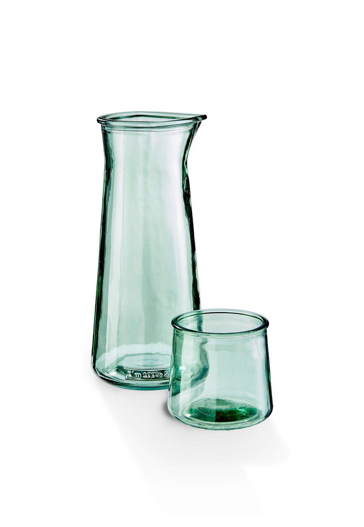 WASSERKARAFFE 1,165 l  KAZI  - Salbeigrün, Basics, Glas (10,5/23,5cm) - FYNCH-HATTON