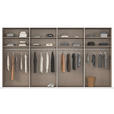 SCHWEBETÜRENSCHRANK  in Weiß  - Alufarben/Weiß, Basics, Holzwerkstoff/Metall (400/223/68cm) - Novel