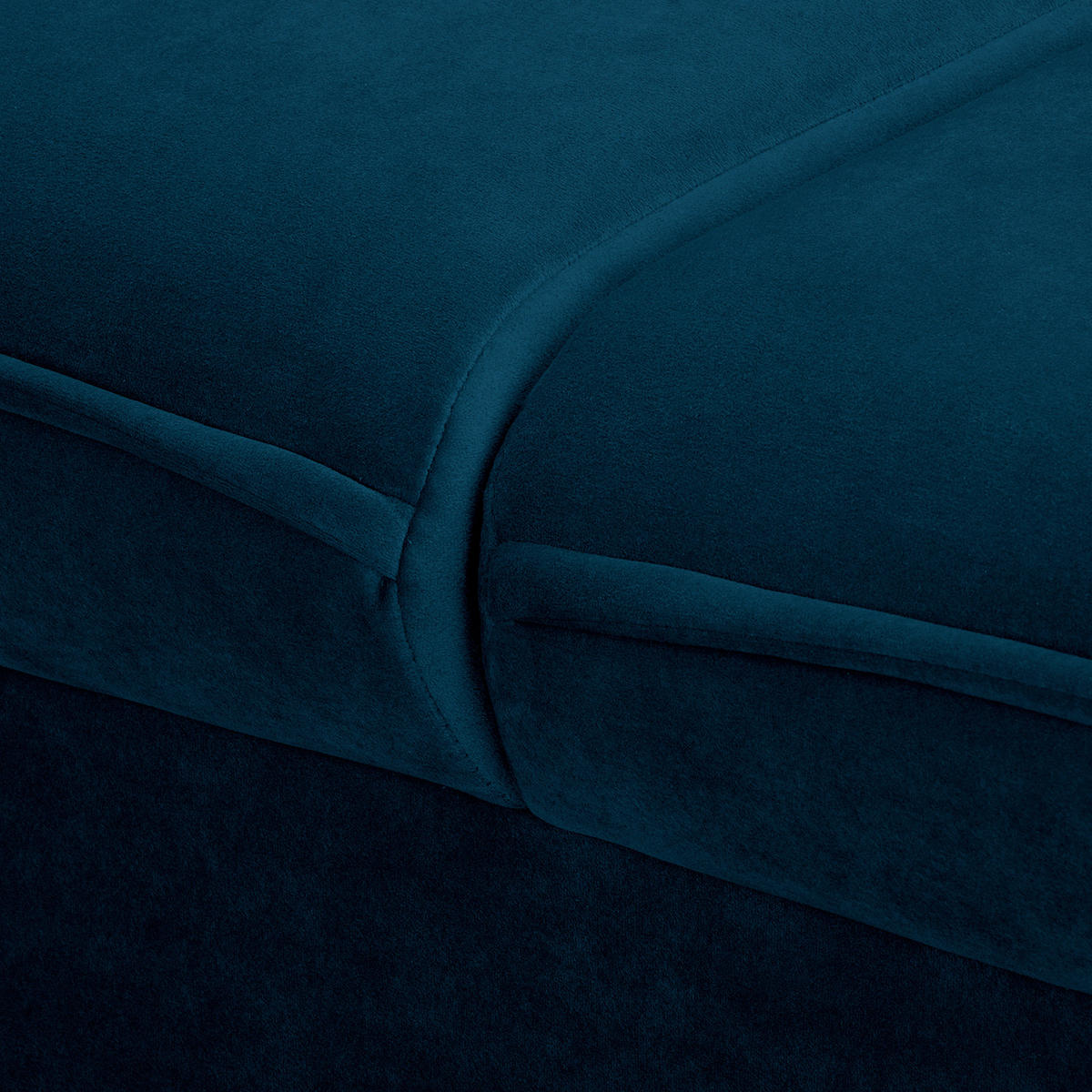 3-SITZER-SOFA JULI Samt Blau  - Blau/Schwarz, Design, Holz/Textil (203/86/100cm) - P & B