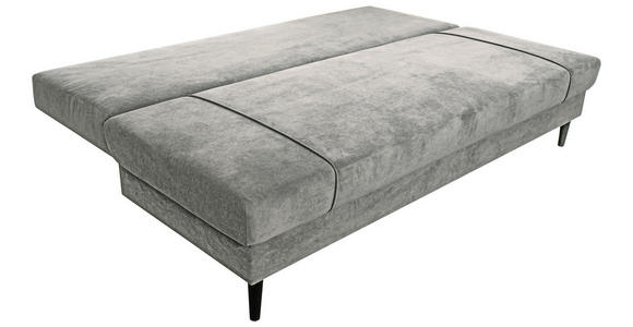 SCHLAFSOFA Webstoff Hellgrau - Hellgrau/Schwarz, KONVENTIONELL, Holz/Kunststoff (199/88/88cm) - Carryhome