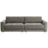BIGSOFA Cord Graubraun  - Graubraun/Schwarz, MODERN, Textil (264/83/126cm) - Trendmanufaktur