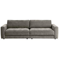 BIGSOFA Cord Graubraun  - Graubraun/Schwarz, MODERN, Textil (264/83/126cm) - Trendmanufaktur