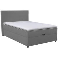 BOXBETT 160/200 cm  Grau  - Schwarz/Grau, Konventionell, Kunststoff/Textil (160/200cm) - Moderano