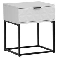 NACHTSCHRANK 42,5/52/38,5 cm  - Schwarz/Weiß, KONVENTIONELL, Holzwerkstoff/Metall (42,5/52/38,5cm) - Boxxx