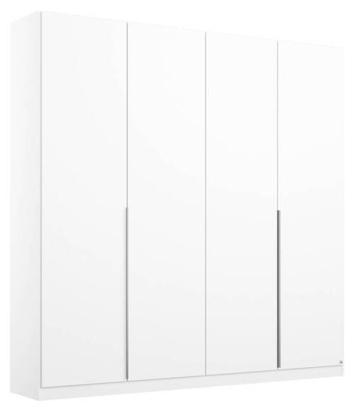 DREHTÜRENSCHRANK 4-türig Weiß  - Alufarben/Weiß, MODERN, Holzwerkstoff/Metall (181/229/54cm) - Rauch Möbel