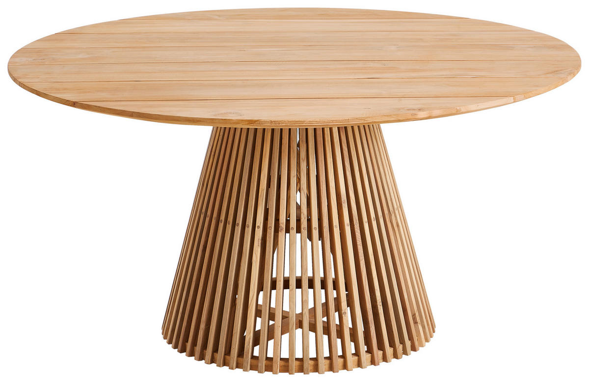 GARTENTISCH 150/150/78 cm Holz rund  - Teakfarben, Design, Holz (150/150/78cm) - Amatio