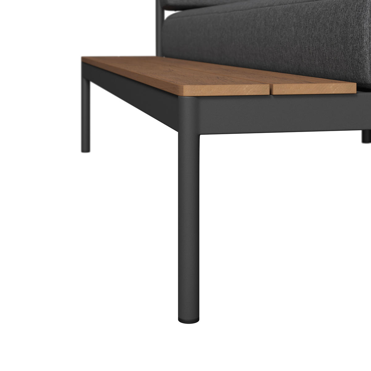 LOUNGEGARNITUR 3-teilig  149/99 cm  Akazie massiv Aluminium  - Akaziefarben/Grau, MODERN, Holz/Textil (149/99cm) - Ambia Garden