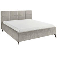 POLSTERBETT 140/200 cm,  in Grau,  - Schwarz/Grau, KONVENTIONELL, Textil/Metall (140/200cm) - SetOne by Musterring