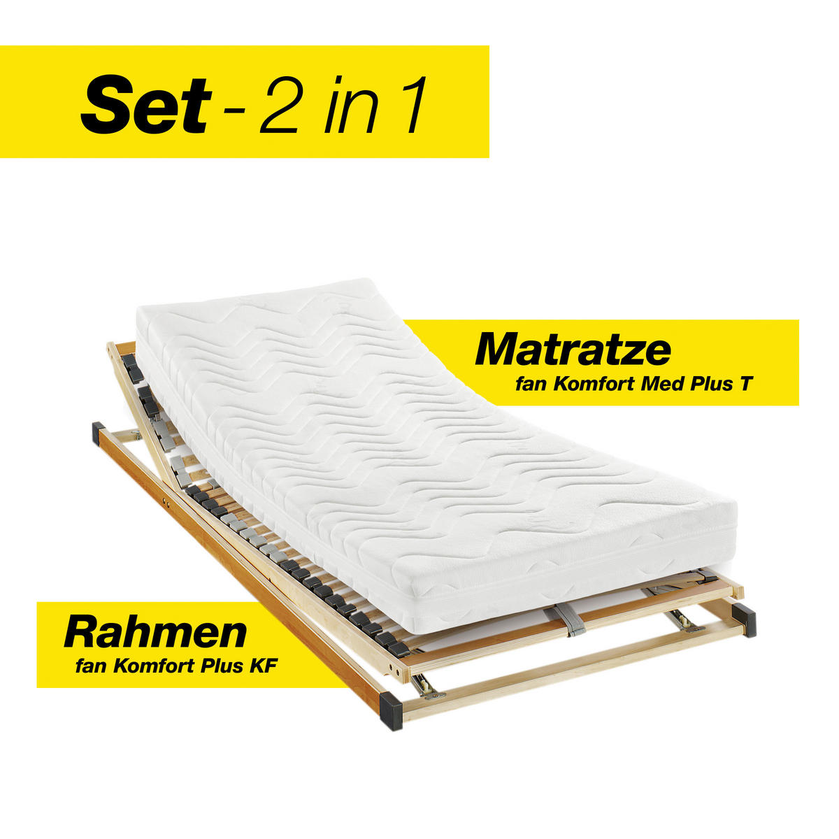 MATRATZENSET 120/200 cm  - Eichefarben, Basics, Holz (120/200cm) - Sleeptex