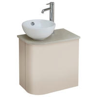 WASCHTISCHKOMBI 50,3 cm  - Kaschmir/Weiß, Natur, Keramik/Holzwerkstoff (50,3cm) - Sadena