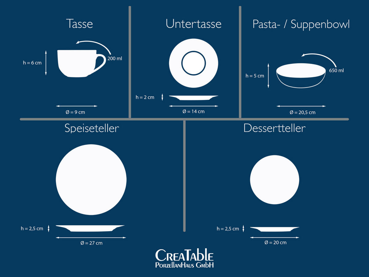 KOMBINOVANÝ SERVIS, 30-dielne, porcelán - biela, Basics, keramika - Creatable