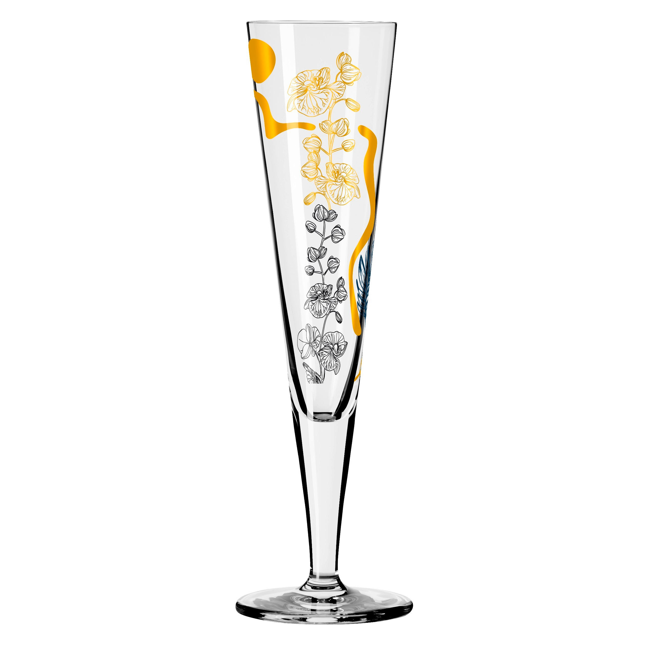 FOCUSLINE Champagnergläser Aus Kunststoff – 50 Stück, 130 Ml Mit Goldrand, Für Partys & Feiern