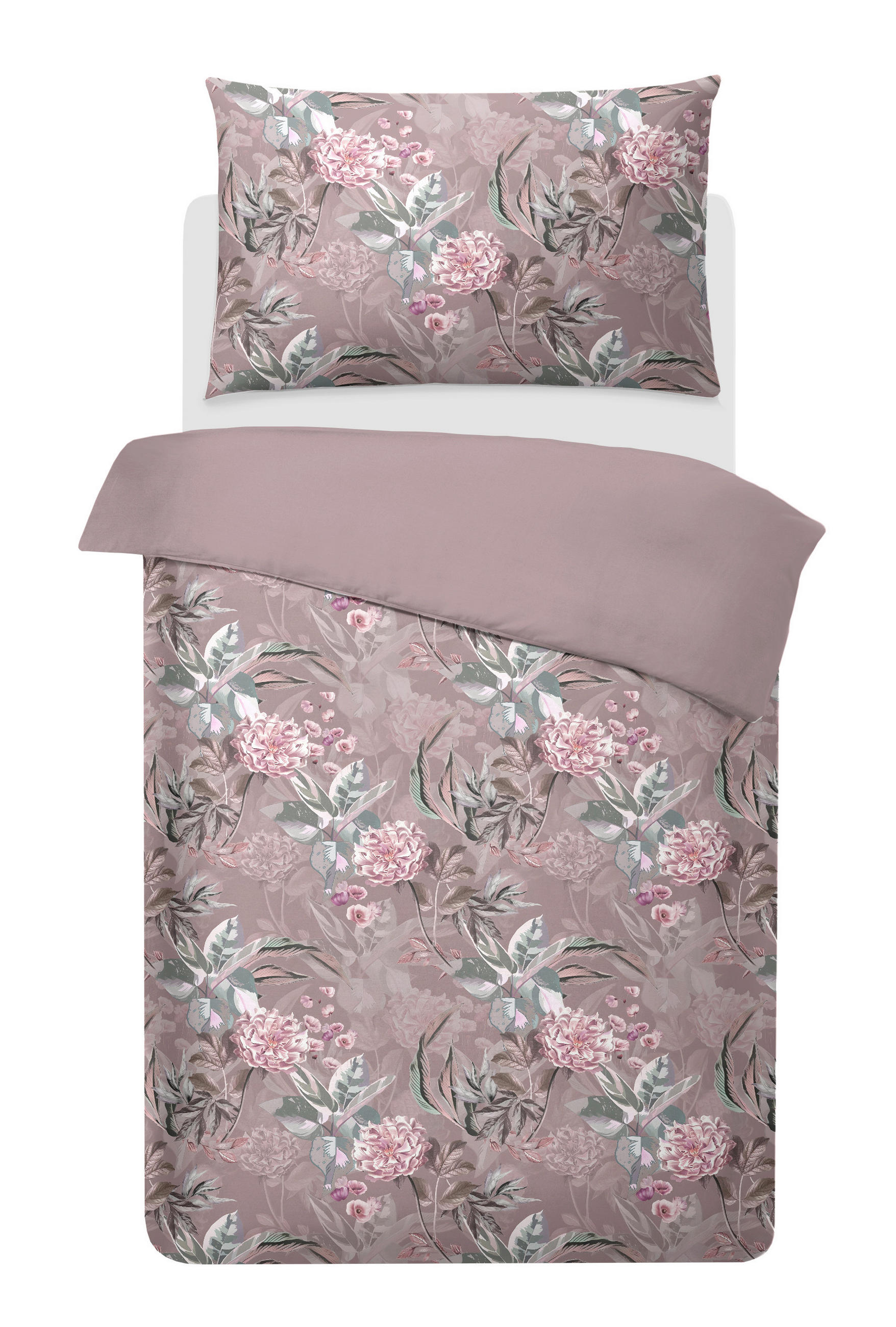 BETTWÄSCHESET Red Wine Satin 160/210 cm  50 cm/70 cm  - Altrosa, Basics, Textil (160/210cm) - Ambiente