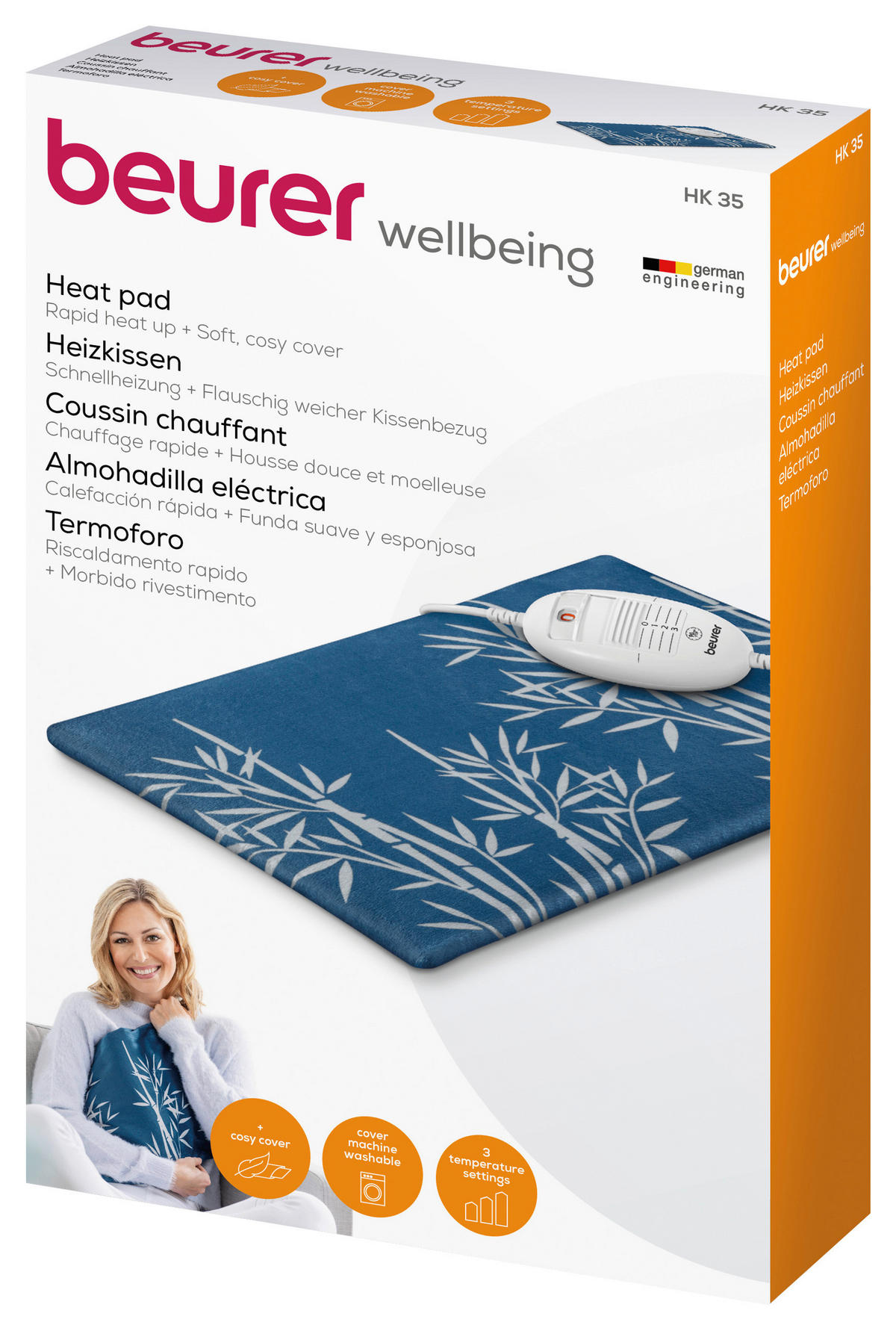 HEIZKISSEN - Blaugrau, Basics (18,7/28,2/5,5cm) - Beurer