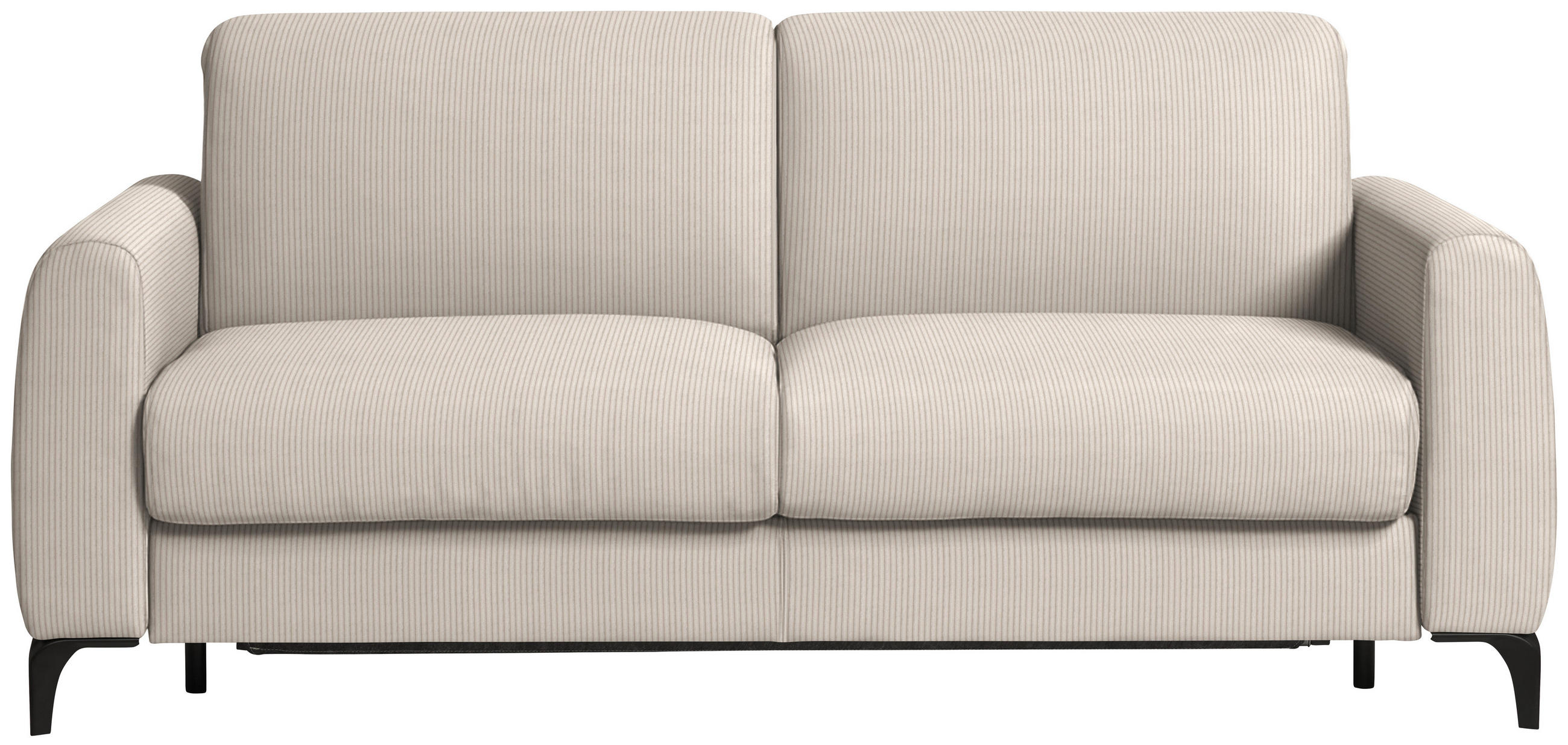 SCHLAFSOFA Cord Greige  - Greige/Schwarz, Konventionell, Holz/Textil (203/88/102cm) - Novel