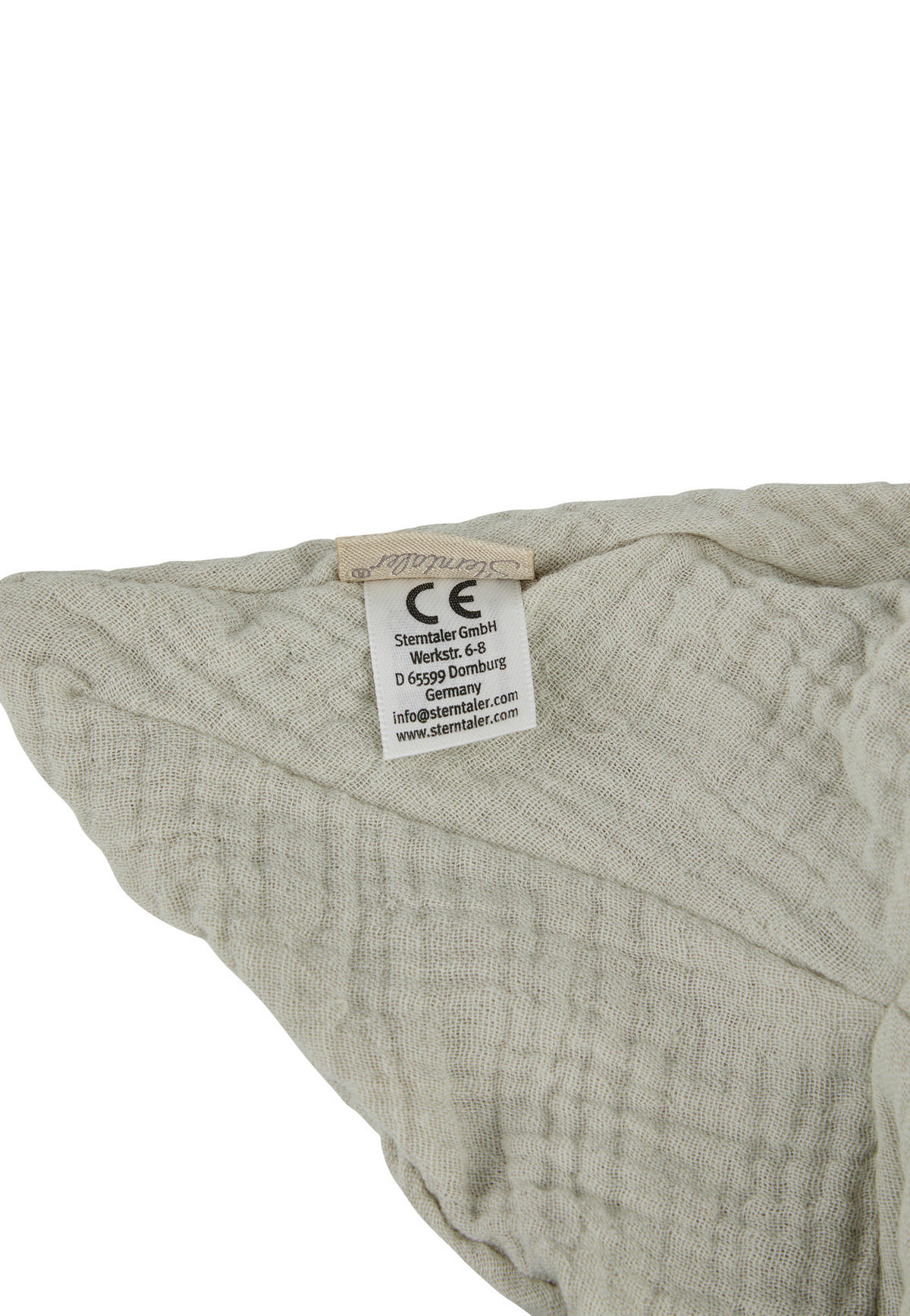 SCHMUSETUCH Giraffe Kaya  - Salbeigrün, Basics, Textil (26/5/7cm) - Sterntaler