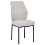 STUHL  in Eisen Leinenoptik Metall, Textil  - Beige/Schwarz, MODERN, Textil/Metall (46/98/58,5cm) - Carryhome