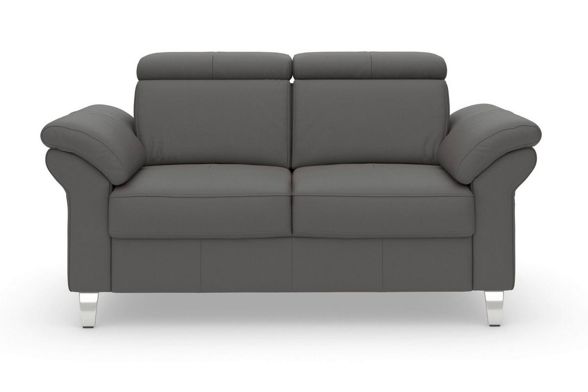2-SITZER-SOFA ARNGAST E Mokka Echtleder  - Chromfarben/Mokka, Basics, Leder/Textil (156/84/93cm) - Sit & More