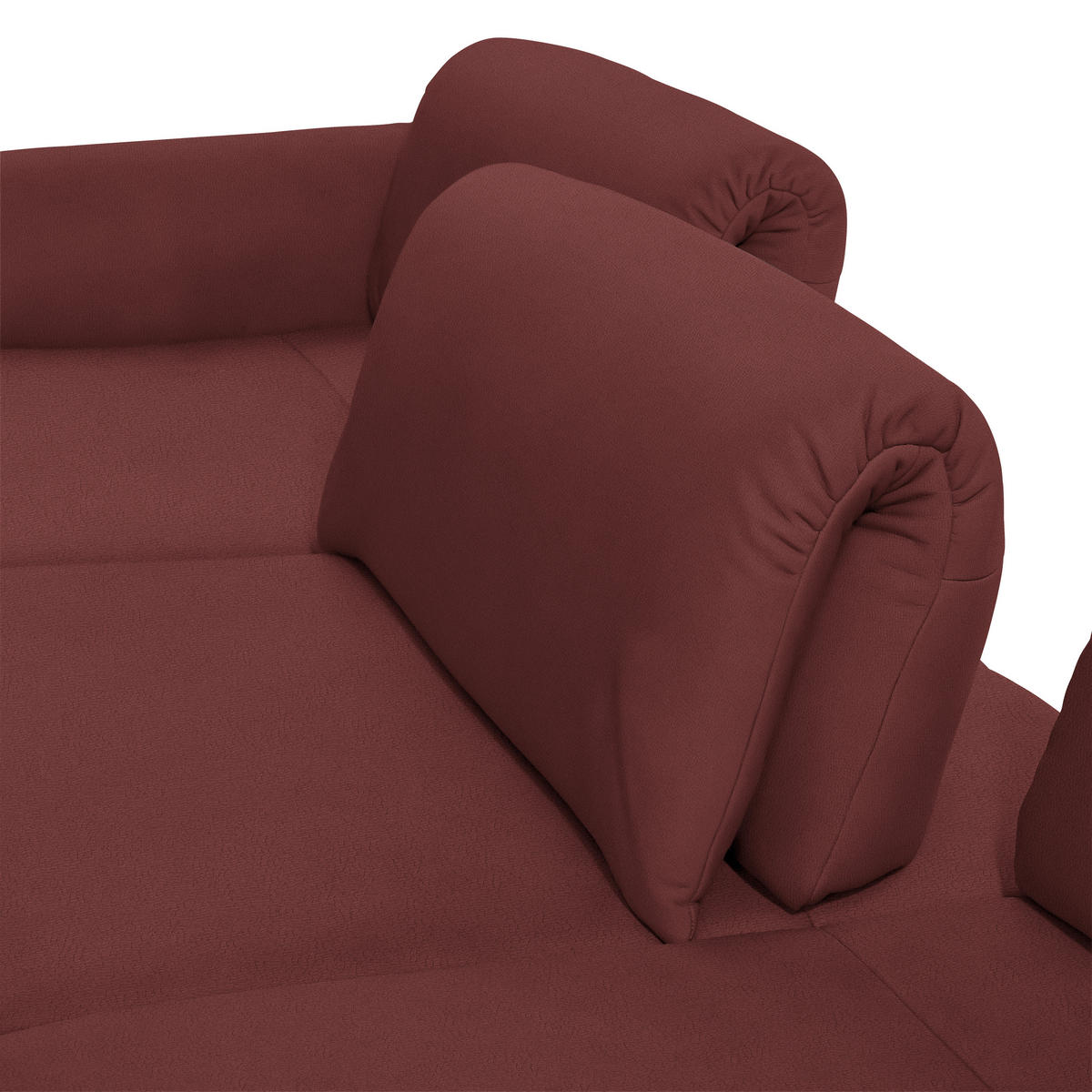 ECKSOFA in Echtleder Rot  - Anthrazit/Rot, Design, Leder/Metall (173/308cm) - Joop!