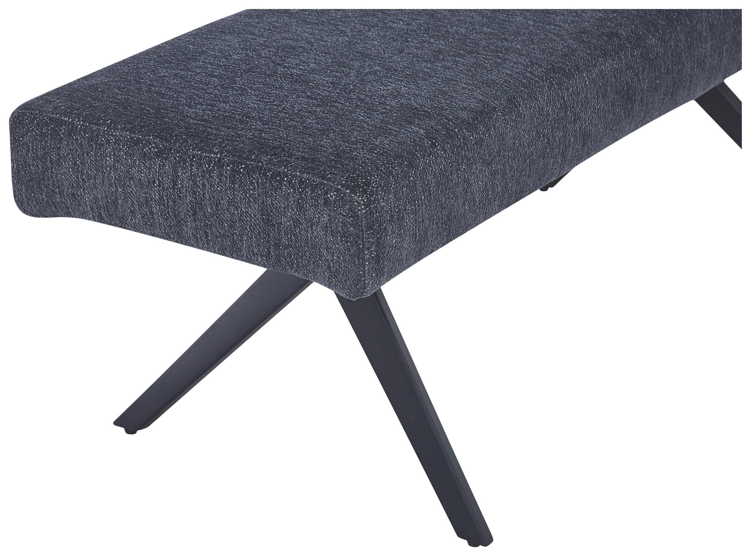 SITZBANK in Metall, Textil Dunkelgrau  - Dunkelgrau/Schwarz, KONVENTIONELL, Textil/Metall (140/49/47cm) - MID.YOU