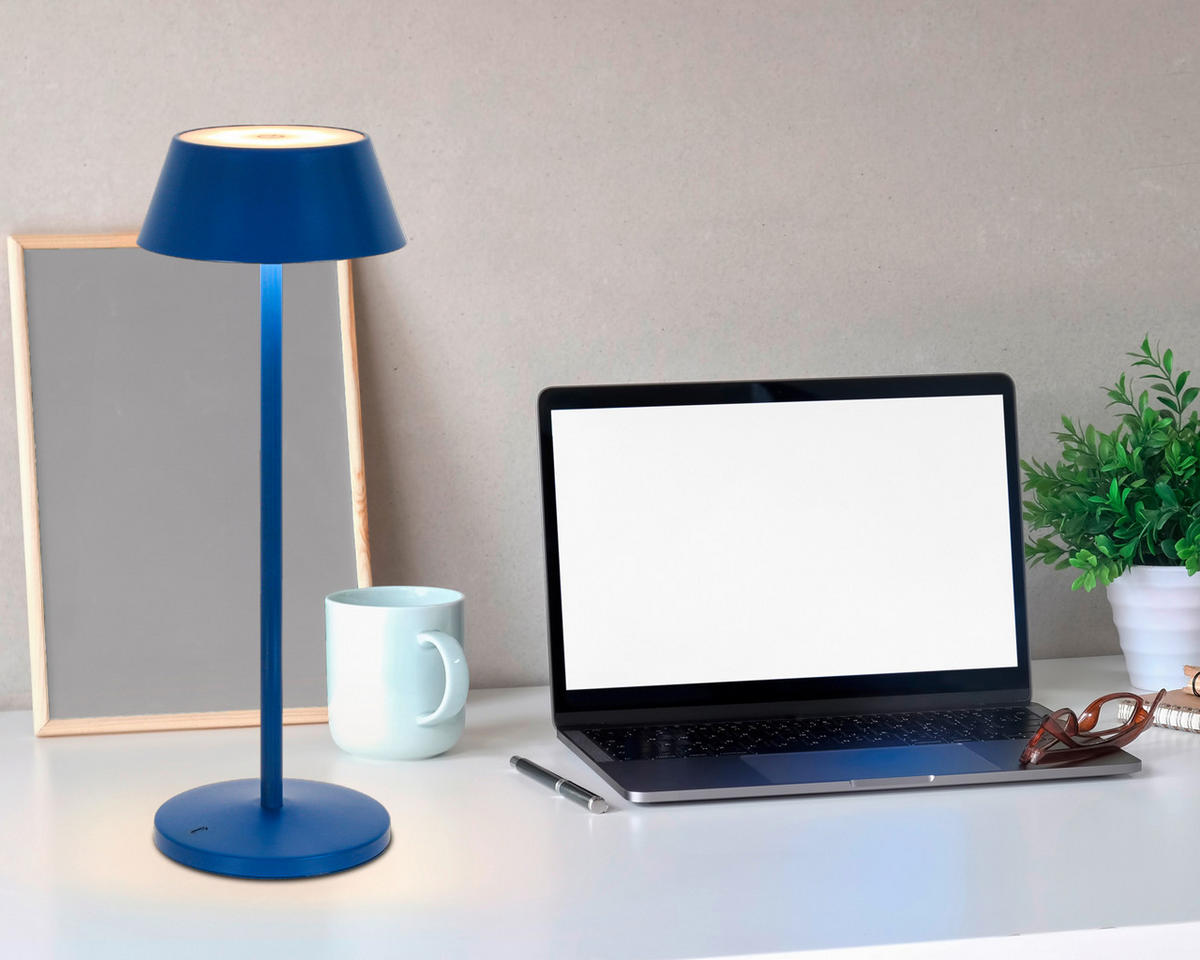 PORTABEL LAMPA 11/30 cm   - blå/svart, Trend, metall/plast (11/30cm) - Dieter Knoll