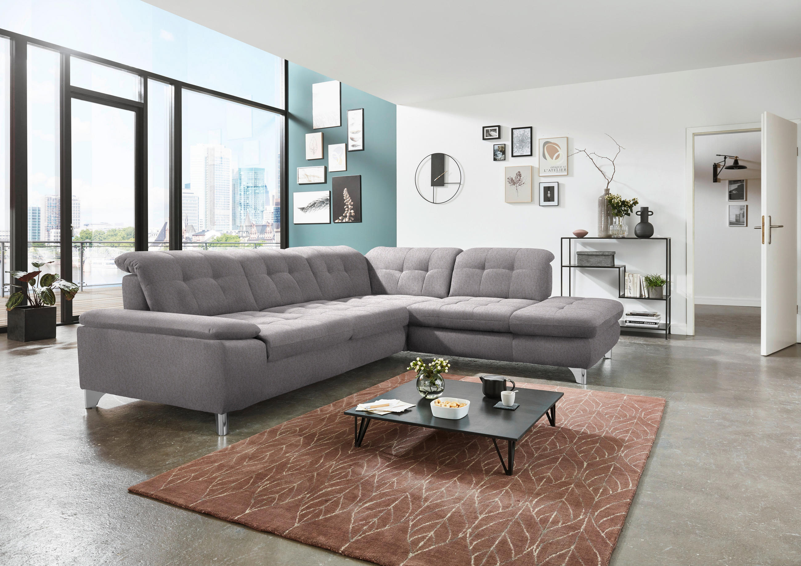 COLțAR textil gri deschis  - gri deschis/culoare crom, Design, metal/textil (310null) - Beldomo Speed