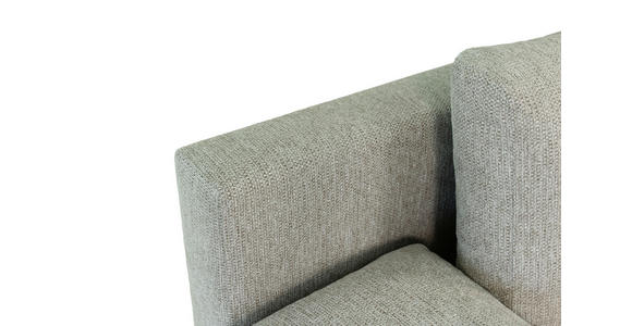 SCHLAFSOFA Lia in Webstoff Graubraun  - Graubraun/Schwarz, Design, Textil/Metall (197/84/92,5cm) - Hom`in