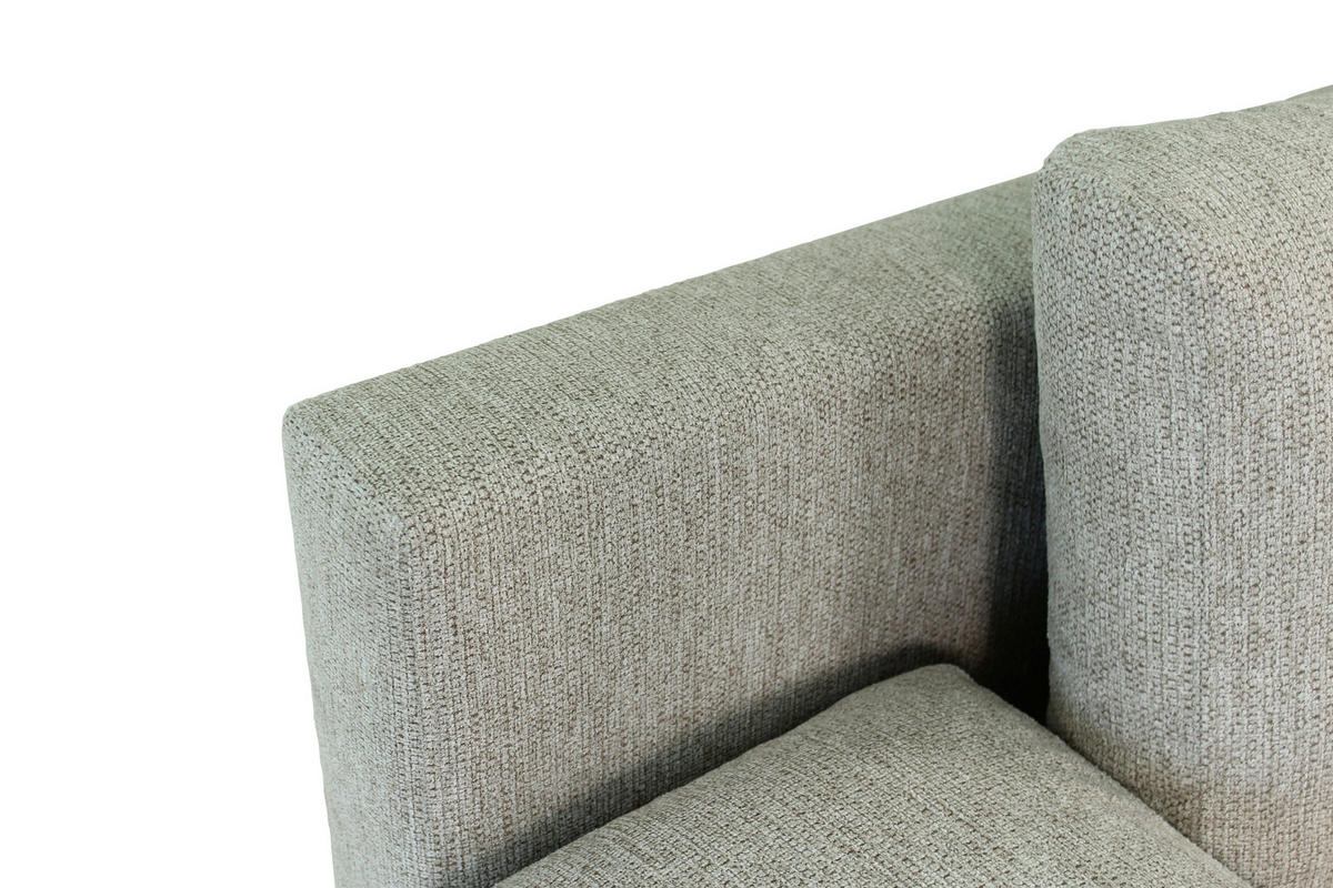 SCHLAFSOFA Webstoff Taupe  - Taupe/Schwarz, Design, Textil/Metall (197/84/92,5cm) - home24