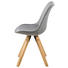 STUHL Webstoff Kautschukholz massiv Grau - Eichefarben/Grau, Design, Holz/Kunststoff (48/82/56cm) - Carryhome