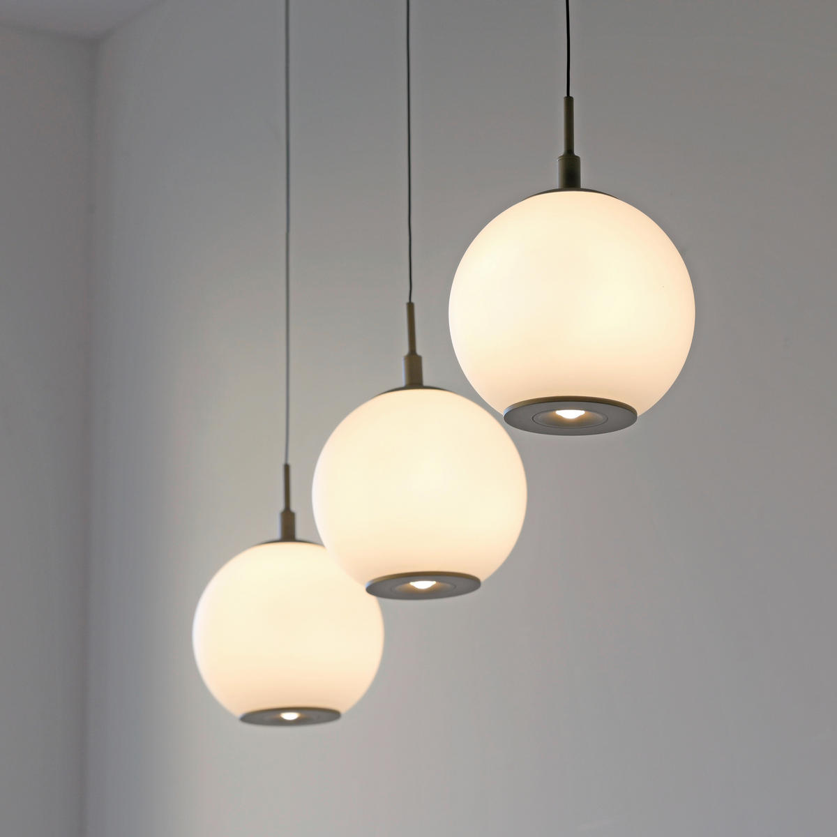 LED-HÄNGELEUCHTE Sandora  - Sandfarben, Design, Glas/Kunststoff (90/15cm) - Paul Neuhaus