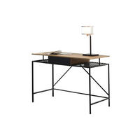 SCHREIBTISCH 110/55/76 cm Naturfarben, Schwarz  - Schwarz/Naturfarben, Design, Holzwerkstoff/Kunststoff (110/55/76cm) - Livetastic