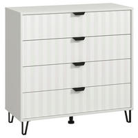 KOMÓD 93/90/40 cm  - fekete/fehér, Basics, faalapú anyag/fém (93/90/40cm) - Xora