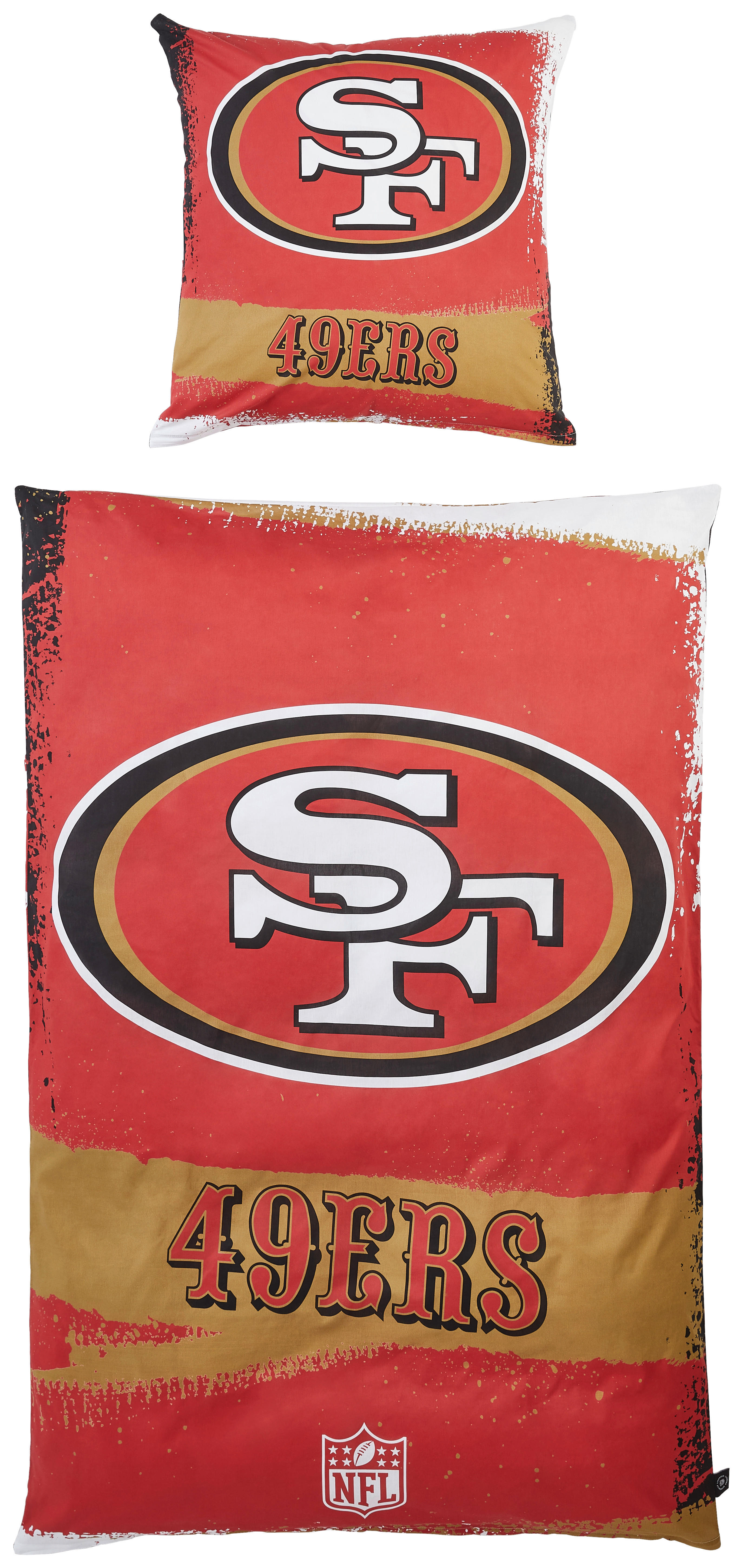 BETTWÄSCHE NFL San Francisco 49ers Renforcé  - Gelb/Rot, LIFESTYLE, Textil (135/200cm)