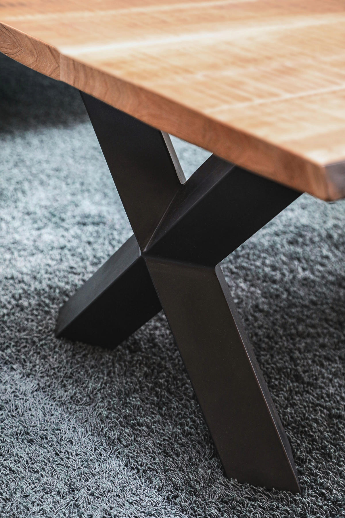 SOFFBORD i trä, metall 110/70/46 cm  - svart/naturfärgad, Klassisk, metall/trä (110/70/46cm) - MID.YOU